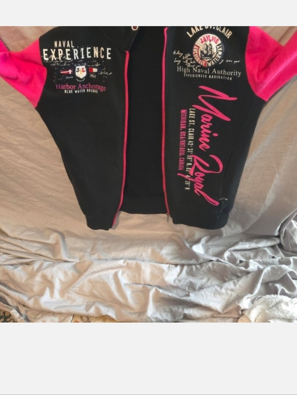 Marine Royal vice city Pink And Black Hoodie and pants sold together